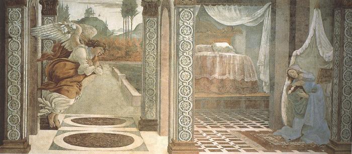 Sandro Botticelli Annunciation of San Martino alla Scala (mk36) Norge oil painting art